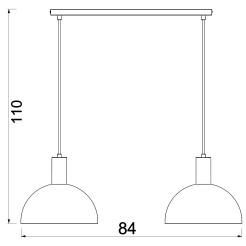 żyrandol  black 2xE27 4296