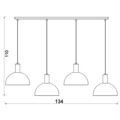 żyrandol  black 4xE27 4298