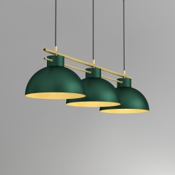 żyrandol  shade dia 290 mm green/gold 3xE27 4371