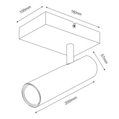 spot  black/chrome 1xGU10 4442