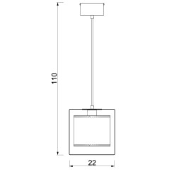 żyrandol  black/loft shade black 1xE27 4456