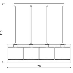 żyrandol  black/loft shade black 4xE27 4458