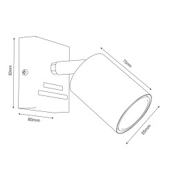 spot  grey/chrome 1xGU10 4463