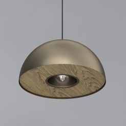 żyrandol  dia 350 titanium gold/wood decor 1xE27 4532