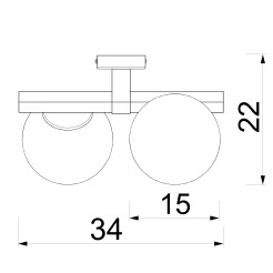 plafon  black 2xE27 4625