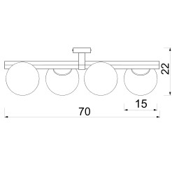 plafon  black 4xE27 4626