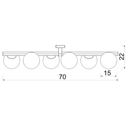 plafon  black 6xE27 4627