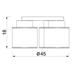 plafon  black, cylinder shade 3 5209