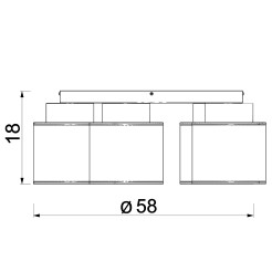 plafon  black, cylinder shade 5 5210