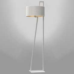 Lampa podł.  white,  cylinder shade dia 400 h 200 white/gold 1 5222