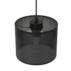 żyrandol  listwa, black, cylinder shade dia 180, h 150 black 3 5239