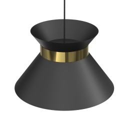 żyrandlol  black/brushed brass 1xE27 5334