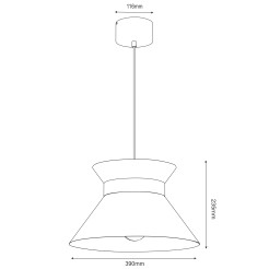 żyrandlol  gray/nickel 1xE27 5335