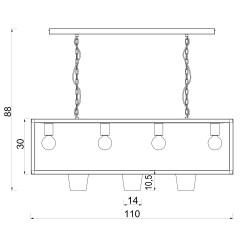 żyrandol  black 4xE27 5371