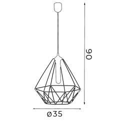 żyrandol Basket New black 1 8062