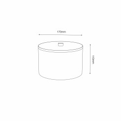  round dia 175 mm, height 120 mm, white 8089