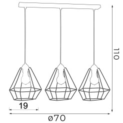 Lampa wisząca Luminex white 8963