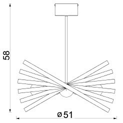 żyrandol  black 4xE27 8973