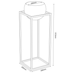 flower stand gold with  round pot 813x290x290 9008