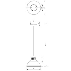 Lampa wisząca Luminex white 9075