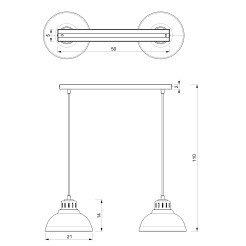 Lampa wisząca Luminex white 9076