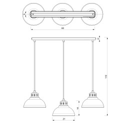 Lampa wisząca Luminex black 9083