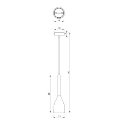 Lampa wisząca Luminex white-gold-buk 9106