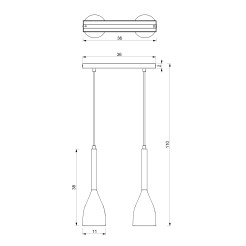 Lampa wisząca Luminex white-gold-buk 9107