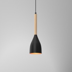 Lampa wisząca Luminex black-gold-buk 9112