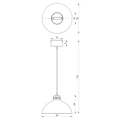 żyrandol  dia 300 mm red 1 9225