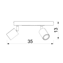 spot  Ladybug green plate dia 300, 3xGU10 9289