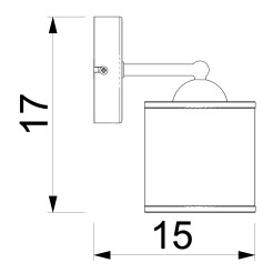 kinkiet  decor plate dia 300 mm 1xE14 9722