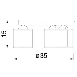 plafon  decor plate dia 300 mm 3xE14 9723