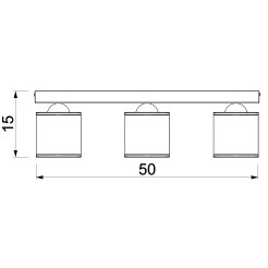 plafon  decor line bar 500 mm 3xE14 9724