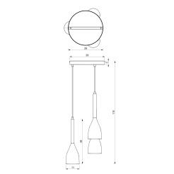 Lampa wisząca Luminex black/white 9740