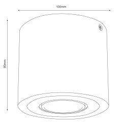 Downlight drewno + metalowy ring w kolorze czarnym 1xGU10 9746