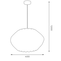 żyrandol  silver (dia 400, h 230) 1xE27 4065