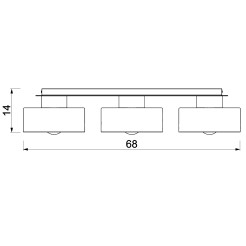 plafon  white/chrome 3xE27 9842