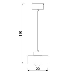 żyrandol  white/chrome 1xE27 9843