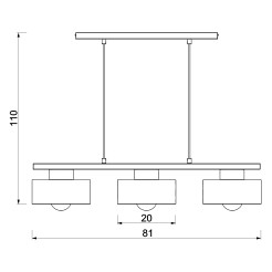 żyrandol  white/chrome 3xE27 9844