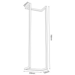 wall rolled towels hanger, vertical 78 cm, black 9880