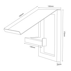 wall maunted toilet paper dispenser with tray, black 9887