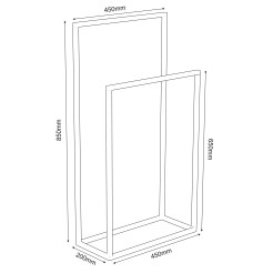 standing towel hanger - double, white 9899