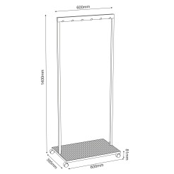 clothes hanger (multiple) with wheels 9905