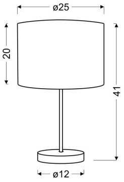 ARABESCA LAMPA GABINETOWA 25X25X20 1X60W E27 BRĄZOWY (ABAŻUR 77-19496, PODSTAWA 87-15849) 41-19533