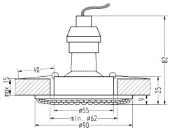 SOC-02 CH GU10 50W 230V OPR.STROP.STAŁA OKRĄGŁA ODLEW 2251035