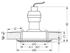 SOC-01 CH GU10 50W 230V OPR.STROP.STAŁA OKRĄGŁA ODLEW 2250991