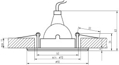 UO-16 GAB MR16 ZŁOTO PAT.OPR. STROP. UCHYL. ODLEW 2260221