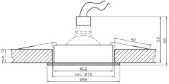 UA-01 STB/AL MR16 SAT CZARNY OPR. STROPWA UCHYLNA ALUMINIUM 2220202