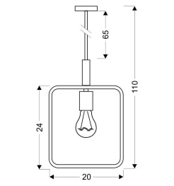 FRAME LAMPA WISZĄCA 1X60W E27 MIĘTOWY 31-73556